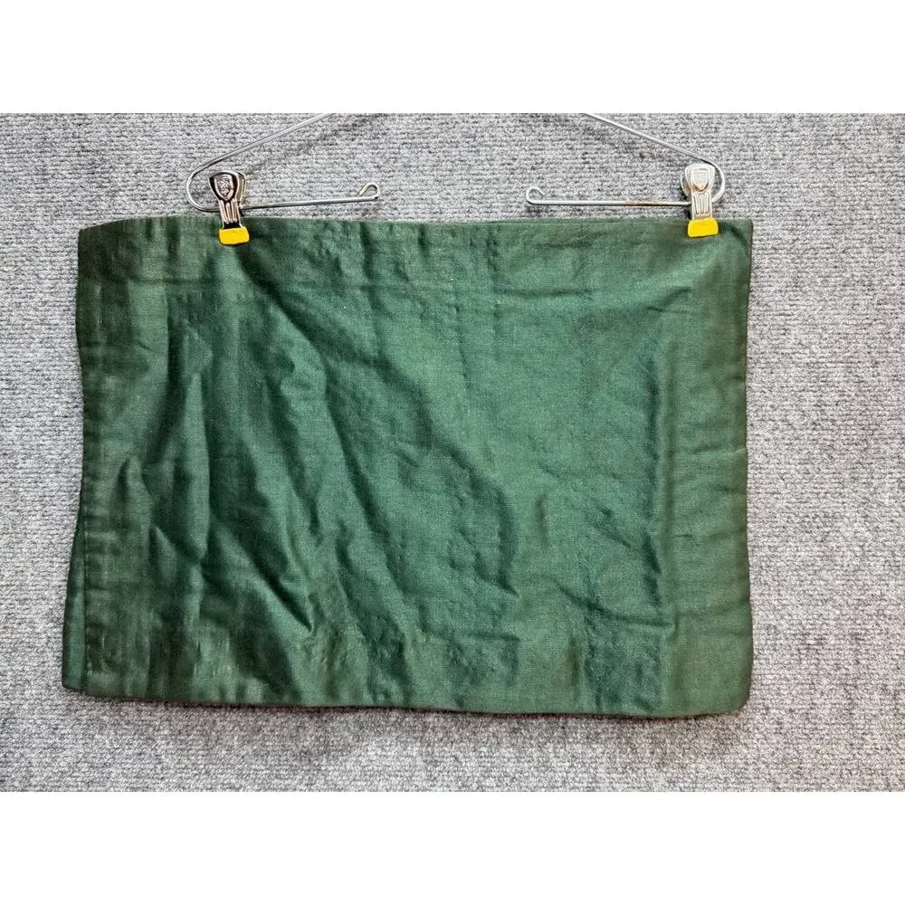 Set of 3 Green Gold Embroidered Placemats Table Mats Holiday Decor